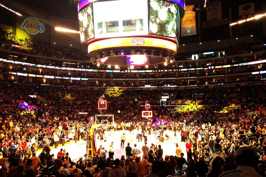 Ein Spiel der Lakers im Staples Center