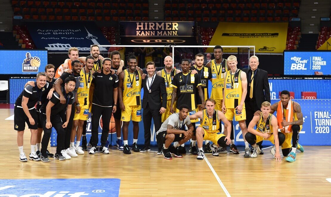 Die Mannschaft der MHP Riesen Ludwigsburg