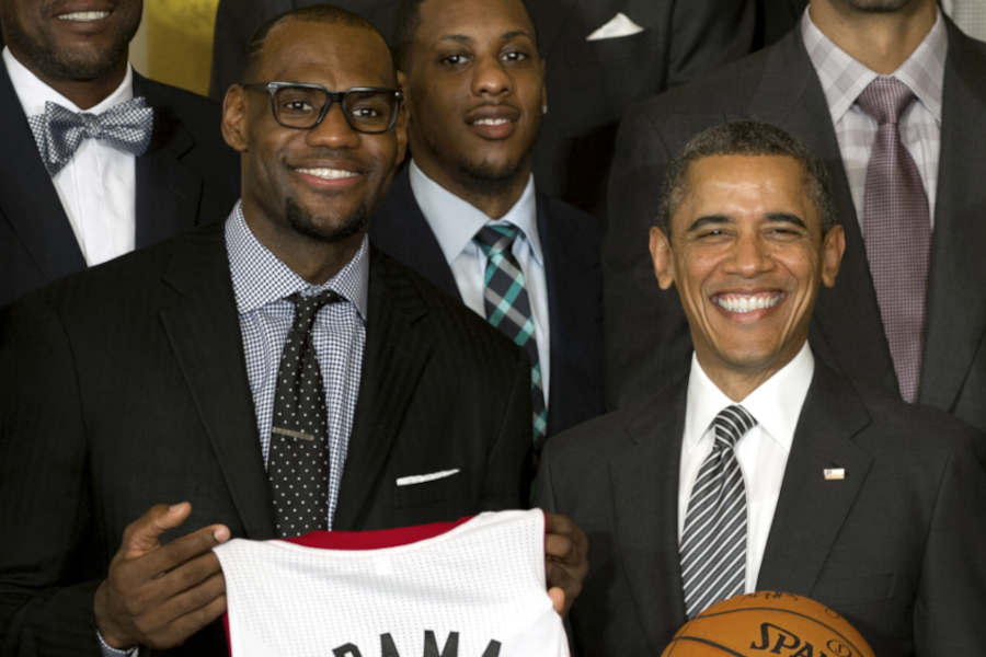 LeBron James und Barack Obama