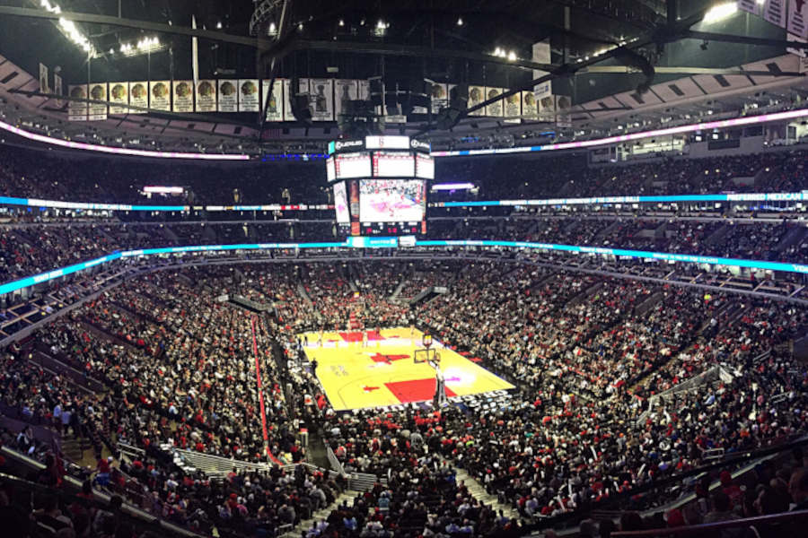 Die Basketballhalle der Chicago Bulls