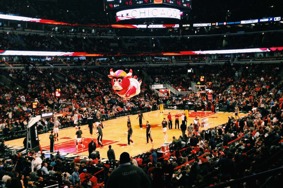 Ein Spiel der Chicago Bulls