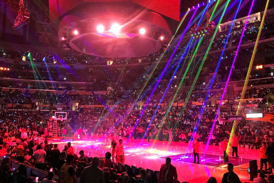 Lightshow der Lakers