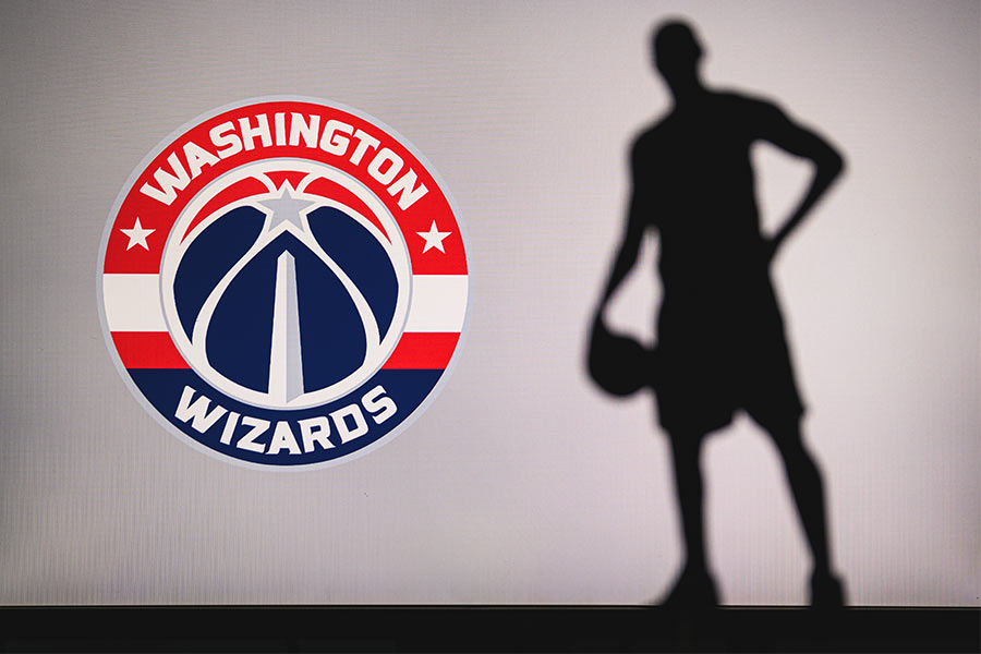 Washington Wizards Logo mit Spieler