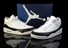 Nike Air Jordan III mit dem Karton im Hintergrund