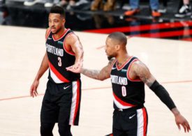 Damian Lillard und Cj Mccollum auf dem Spielfeld