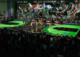 In Game Aufnahme von NBA 2k22 Basketballhalle