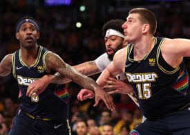 Denver Nuggets vs. Los Angeles Lakers: Will Barton und Nikola Jokic im Zweikampf mit Anthony Davis