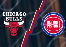 Das Chicago Bulls und Detroit Pistions Logo nebeneinander