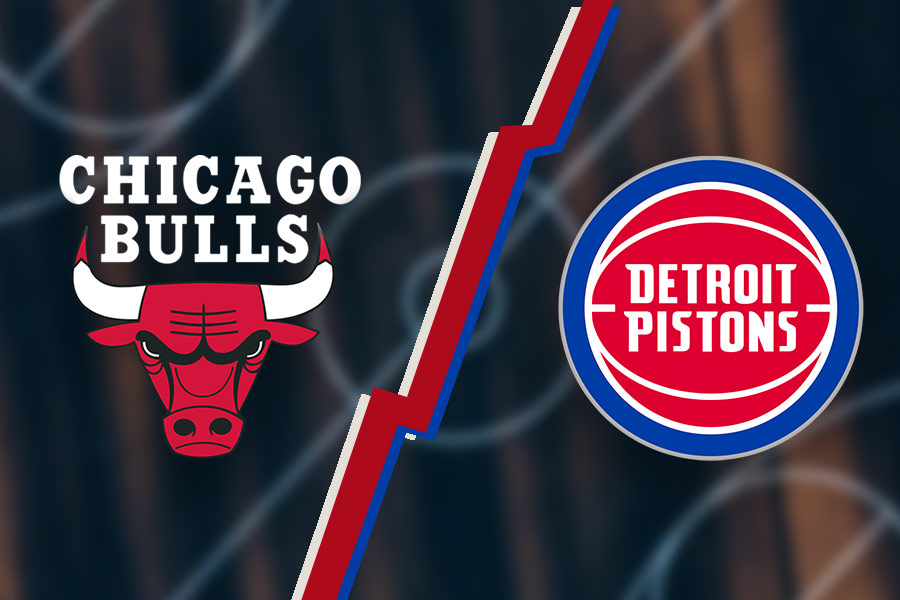 Das Chicago Bulls und Detroit Pistions Logo nebeneinander