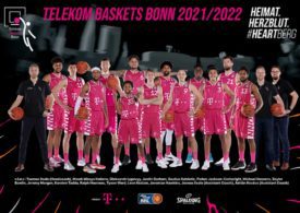 Ein Teamfoto der Telekom Baskets Boon aus dem Jahr 2021/2022.