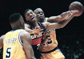 Kevin Johnson Phoenix Suns vs Sean Rooks Los Angeles Lakers