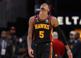 Dejounte Murray von den Atlanta Hawks ärgert sich