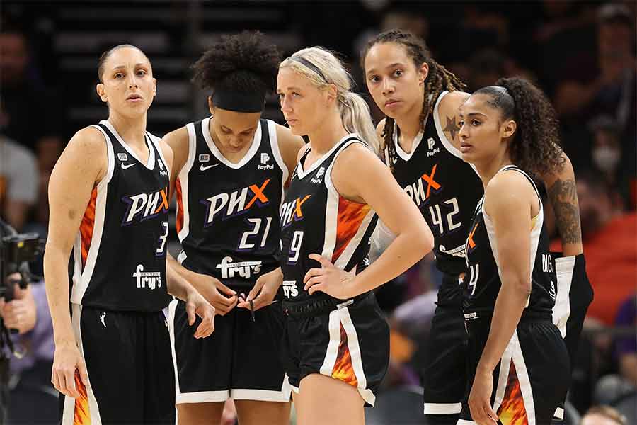 Fünf Spielerinnen der Phoenix Mercury (2021)