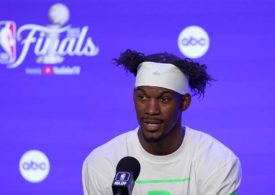 Jimmy Butler in Pressekonferenz vor NBA Finals