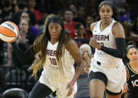 Rhyne Howard und Cheyenne Parker Spielerinnen der Atlanta Dream