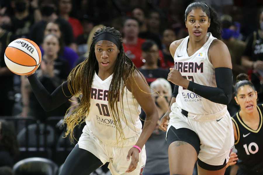 Rhyne Howard und Cheyenne Parker Spielerinnen der Atlanta Dream