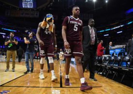 Savion Flagg von Texas A&M läuft vom Feld