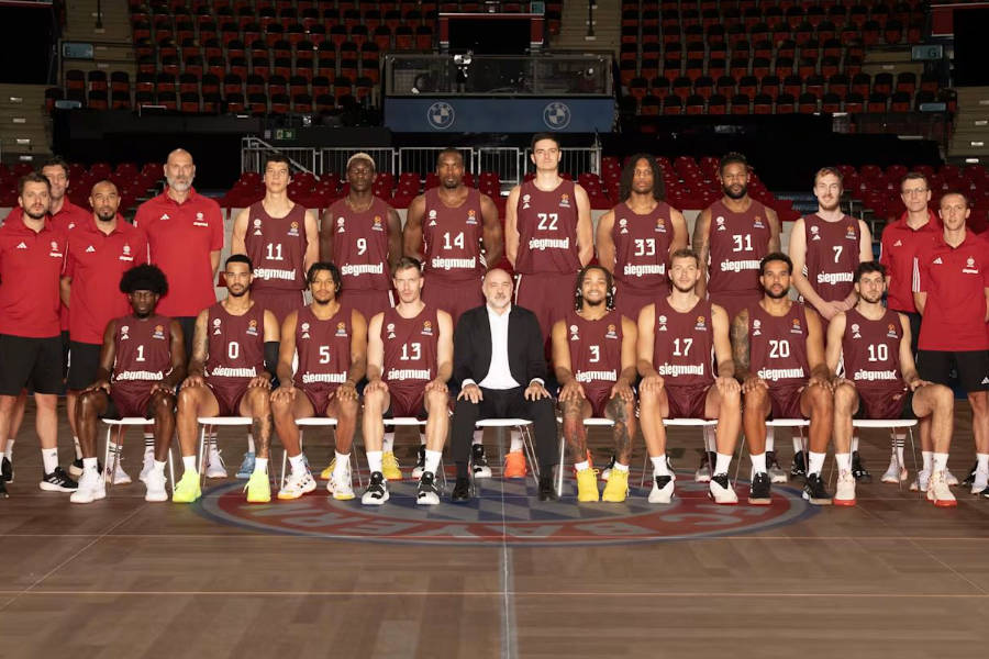 Teamfoto einer Basketballmannschaft