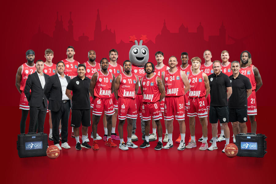 Das Teamfoto einer Basketball-Mannschaft