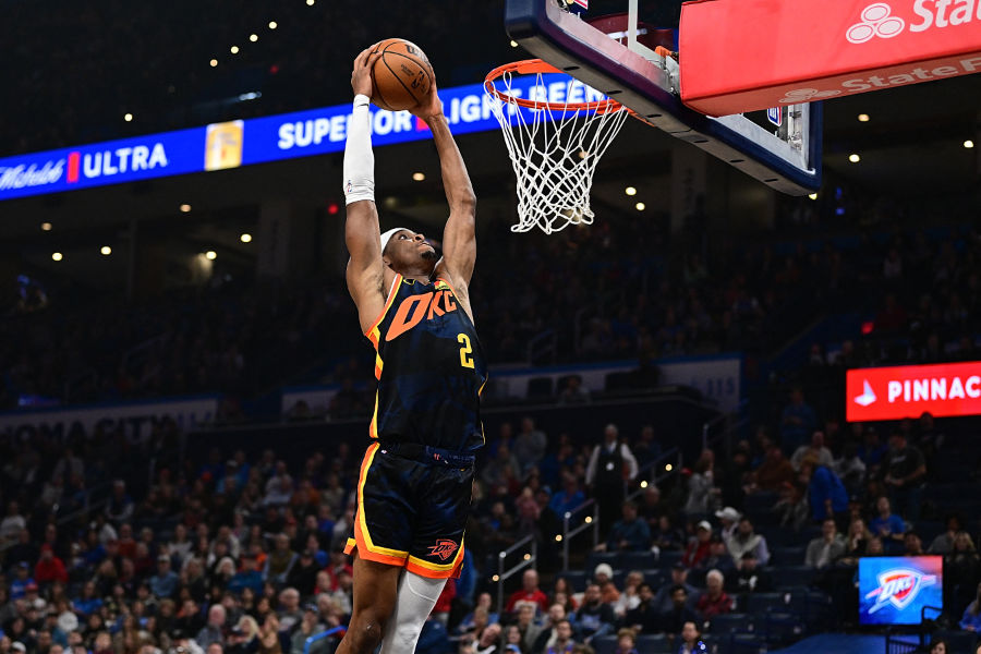 Shai Gilgeous-Alexander beim Dunking